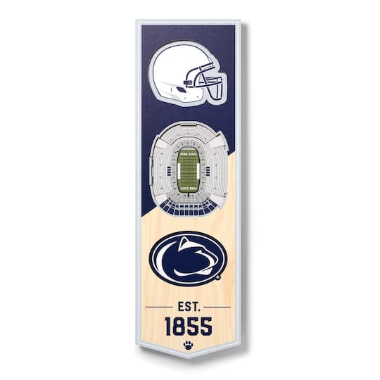 NCAA 6" x 19" StadiumView 3D Banner By Youthefan in Penn State Nittany Lions | Michaels®